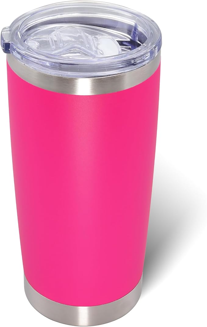 20oz Tumbler Bulk Stainless Steel Tumblers with Lid Vacuum Insulated Double Wall Travel Coffee Mug Powder Coated Tumbler Cup for Hot and Cold Drinks(Mix Color, 12 pack)