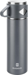 Stainless Steel Thermo 700ml/23.7oz Vacuum Insulated Bottle with Cup for Coffee Hot drink and Cold drink water flask.(Gray,Single)