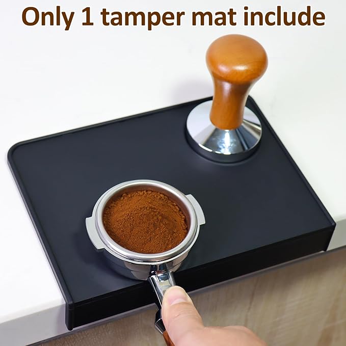 Espresso Tamping Mat 8"x6" – Compact Non-Slip Silicone Tamper Mat, Food-Grade Coffee Tamping Station for Home Baristas, Essential Espresso Accessories