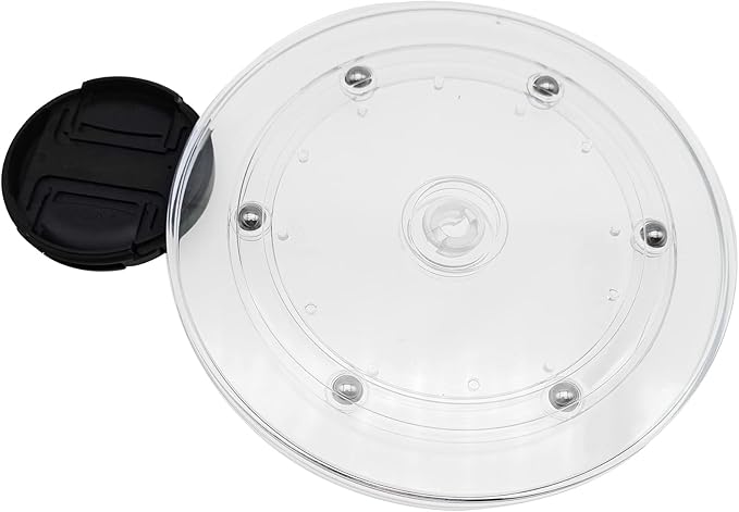 2 Pack 6" Lazy Susan Turntables Acrylic Ball Bearing 360 Degree Rotating Tray for Spice Rack Table Cake Kitchen Pantry Decorating (Transparent)