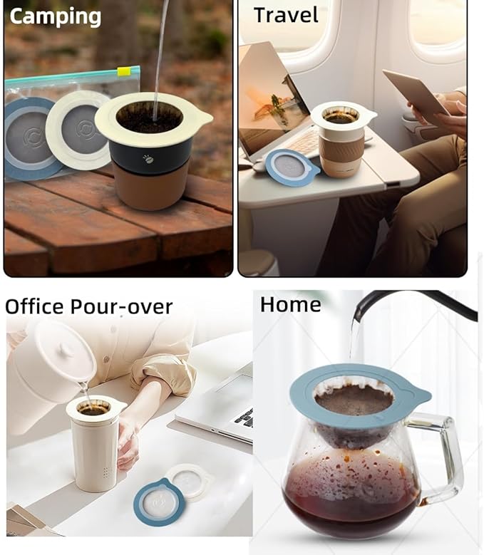 30Pcs Portable Pour Over Coffee Dripper Reusable Coffee Filters Pour Over Coffee Maker for Camping Coffee Travel Coffee Maker Single Serve coffee