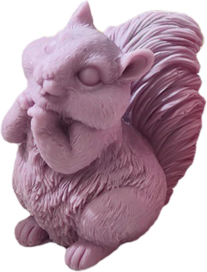 Squirrel Candle Mold - Resin Casting Silicone Molds for Home Decor & Candle Making Wave Spiral Mold