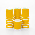 Restaurantware-4 Ounce Paper Coffee Cups, 25 Ripple Wall Disposable Paper Cups - Leakproof, Recyclable, Yellow Paper Hot Cups, Insulated, Matching Lids Sold Separately