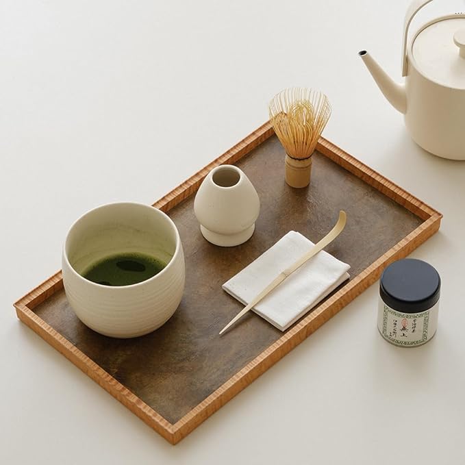 WENSHUO Matcha Whisk Set, Ceramic Matcha Bowl & Whisk Holder, Bamboo Accessory, Modern Design (Matte Crème, Traditional Bowl Design)