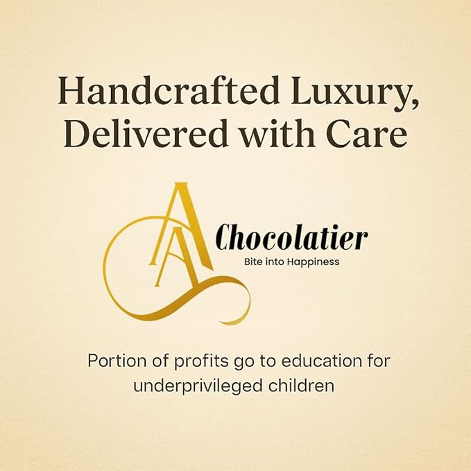 Andy Anand Chocolatier Belgian Chocolate Truffles Gift Box Handcrafted Gluten Free Gourmet Chocolate European Imported Chocolate Truffles Perfect as Chocolate Gifts For Women (25 Pcs,7.8 Oz)