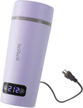 balbali Dual Voltage Travel Kettle 100-250V - 12oz Portable Water Boiler/Warmer/Heater for Boiling Water - 4 Preset Temperature Control Portable Tea Kettle Electric Travel - Purple