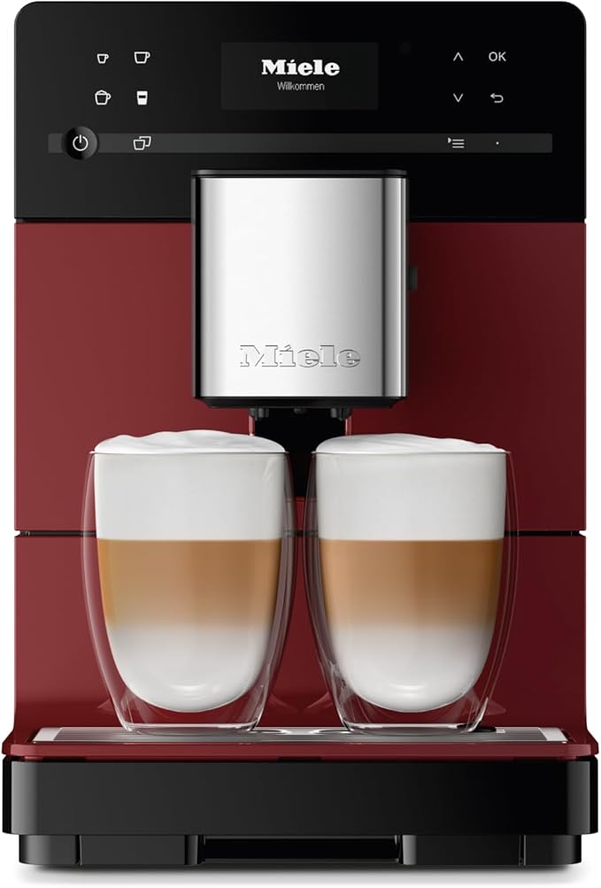 Miele CM 5310 Silence Automatic Coffee Maker - With OneTouch for Two, AromaticSystem, coffee pot, cleaning programs and more, in Tayberry Red