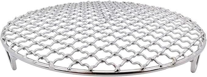 Versatile Round 304 Stainless Steel Cooling Rack Baking,Heat Resistant Rust Proof Sturdy Durable Dia 7"