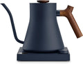 Fellow Stagg EKG Pro Electric Gooseneck Kettle - Pour-Over Coffee and Tea, Quick Heating, Precise Temperature Control, Scheduling, Built-in Brew Timer, Stone Blue with Walnut Wood Handle, 0.9 Liter