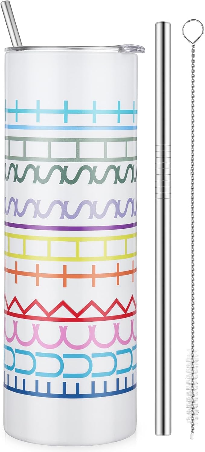 Geiserailie Hidden Message Tumbler Coffee Travel Insulated Mug Skinny Tumbler with Lid and Straw Gift Cup for Bestie Friend Coworker(20 oz)