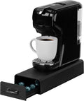 Navaris Coffee Pod Holder, Black - Compact, Space Saving Coffee Capsule Storage Holders - Durable Espresso Organiser Station - Coffee Machine Drawer Ideal for Small Kitchens