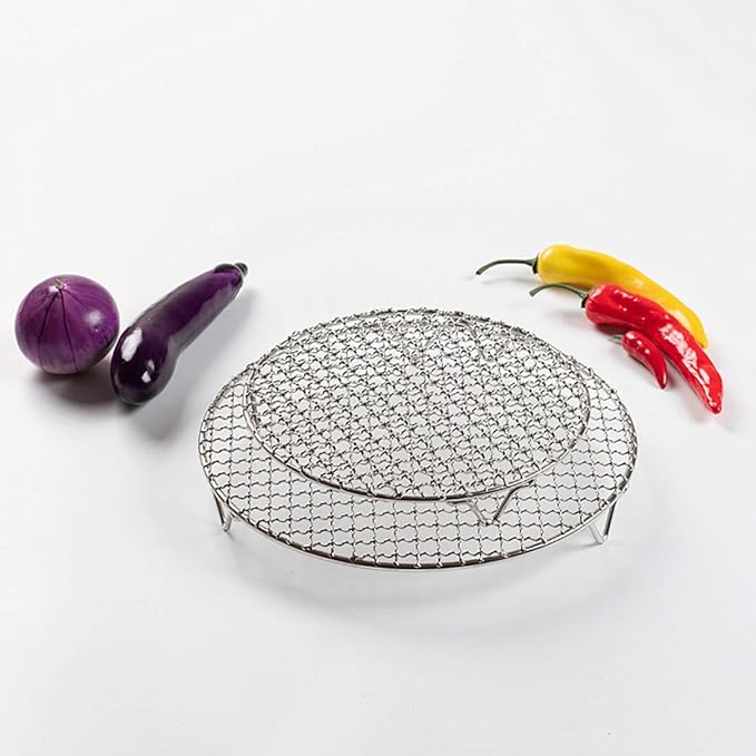 Versatile Round 304 Stainless Steel Cooling Rack Baking,Heat Resistant Rust Proof Sturdy Durable Dia 11.6"