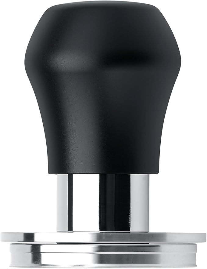 Normcore 53.3mm Espresso Tamper V4.1 Mini, Spring-Loaded Coffee with Click Feedback, Self-Leveling Stainless Steel Flat Baffle, Compatible with Breville Sage 54mm Portafilters, Black