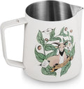 MHW-3BOMBER Espresso Steaming Pitcher Milk Frothing Pitcher Stainless Steel Milk Coffee Cappuccino Latte Art Barista Cup (Origin White, 20 Ounces) P5544