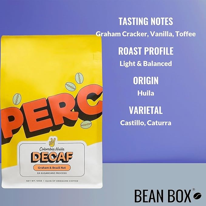 Decaf Colombia Huila - Roasted by Perc Coffee - Whole Bean Coffee - 2 Pound Bag