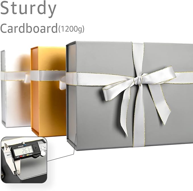 LIFELUM Extra Large Gift Box,13.85 x 8.35 x 4.45 with Magnetic Lid for Presents with Ribbon, Card, Shredded Paper Filler Valentine's Day,Christmas, Holidays, Birthdays