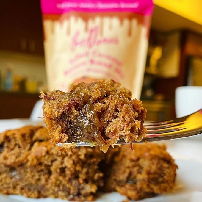 GoNanas Salted Caramel Oat Flour Banana Bread Mix, Suitable for Plant Based Vegan Diets, Gluten Free Dairy Free Snacks, Healthy Snacks For Adults, Muffin Mix, Nut Free, Cupcakes Dessert, NON-GMO, 3pk