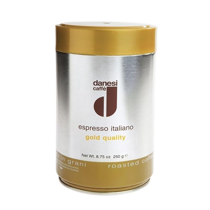 Danesi Caffe Italian Whole Coffee Beans - Espresso Coffee Beans and Medium Roast Whole Bean - Perfect for Espresso Machines, French Press, and Home Brewing - Gold (8.75 lb)