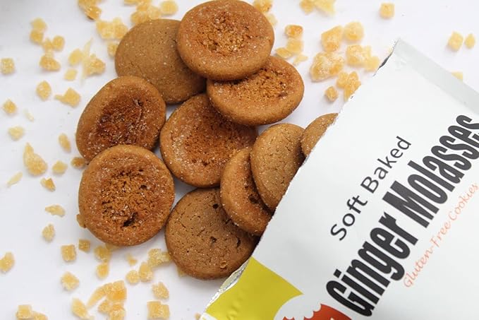 WOW Baking Company Gluten-Free Cookies, Ginger Molasses, 8 Ounce (Pack of 6)