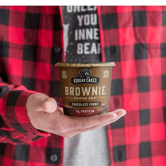 Kodiak Cakes Chocolate Fudge Brownie in a Cup, 2.36 Ounce (Pack of 12) (Packaging May Vary)