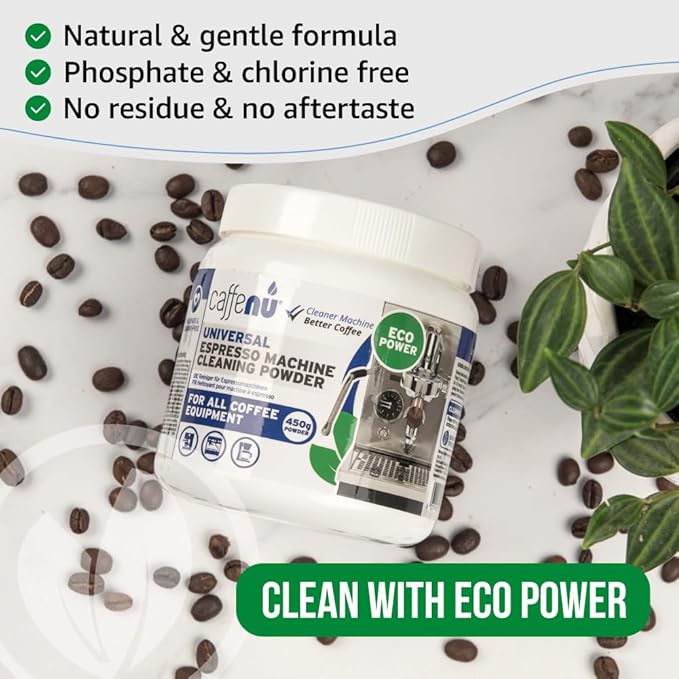 Coffee Machine Cleaner Powder 450G - Espresso Machine Cleaner for Group Head - Commercial Machine Cleaning Formula - Complete Your Barista Accessories Collection