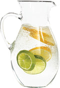 Simax Glass Pitcher With Spout, SMALL 1 Quart Borosilicate Glass Pitchers With Handle, Glass Water Pitcher Glass, Cocktail Pitcher, Margarita Pitcher, Sangria Pitchers, Beverage Pitchers
