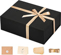 LIFELUM Gift Box 13.5''x10''x4'' Large Black Gifts Boxes with Magnetic Lids Luxury Gift Box for Groomsman Proposal Gifts Contains Card, Ribbon, Filler for Wedding, Christmas,Birthday Gift Packging