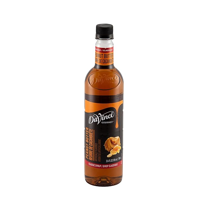 DaVinci Gourmet Classic Peanut Butter Syrup, 25.4 Fluid Ounces (Pack of 4)