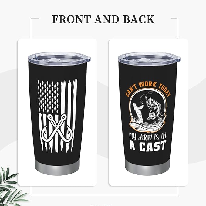 Fishing Gifts for Men 20 Oz Stainless Steel Tumbler, Gifts for Fisherman, Fisherman Gift for Men, Fish Coffee Mug