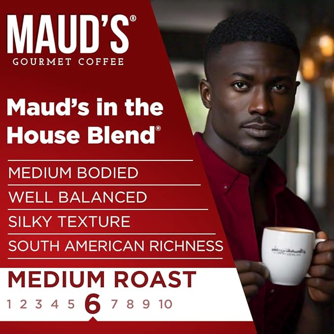 Maud's Medium Roast Coffee Pods, 100 ct, Recyclable Single Serve Pods – 100% Arabica Coffee, Compatible with Keurig K Cups Maker