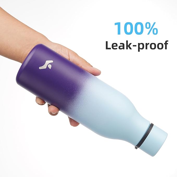 Insulated Water Bottle with Strap,18 oz Double Wall Stainless Steel Vacuum Bottles Metal Water Flask,Ocean Dream