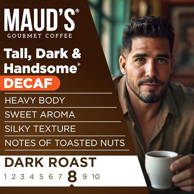 Maud's Decaf Dark Roast Coffee Pods, 100 ct, Decaffeinated Recyclable Single Serve Pods – 100% Arabica Coffee, Compatible with Keurig K Cups Maker