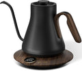 Cocinare FLOW B9 Gooseneck Electric Kettle, Precise Temperature Control for Pour-Over Coffee & Tea Brewing, Stainless Steel Interior, Rapid Heating for Boiling Water 1500W/0.9L (Black Wooden)