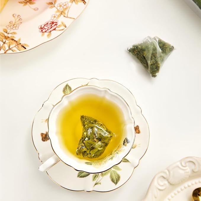 XIEJINJI Premium Oolong Tea, Taiwan Dongding Oolong TeaBags, 3.2g x 50 Count, High Mountain Tea, No Sugar & No Additives, Low-Caffeine, Eco-Conscious Tea Bags, Resealable Bag