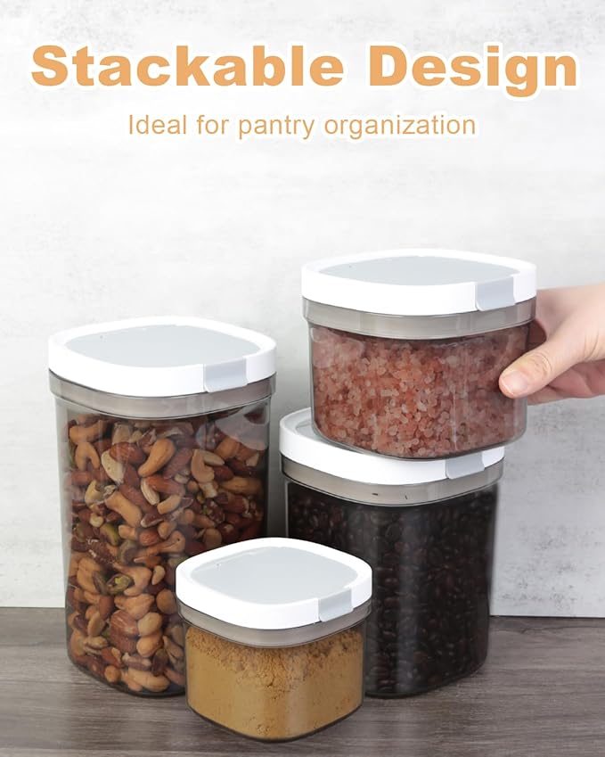 Airtight Coffee Storage Container with Magnetic Scoop, 0.7 Qt Coffee Bean and Ground Coffee Canister, Durable, Keeps Coffee Fresh & Dry, Easy to Clean