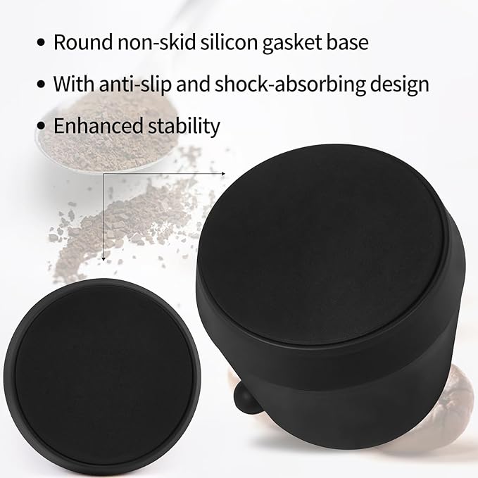 6 Inch Extra Large Capacity Design Espresso Knock Box Tamping Mat Espresso Machine Accessories Set of 2 with Removable Knock Bar and Anti-Slip Base for Home Office Barista Tools for Bar Shop