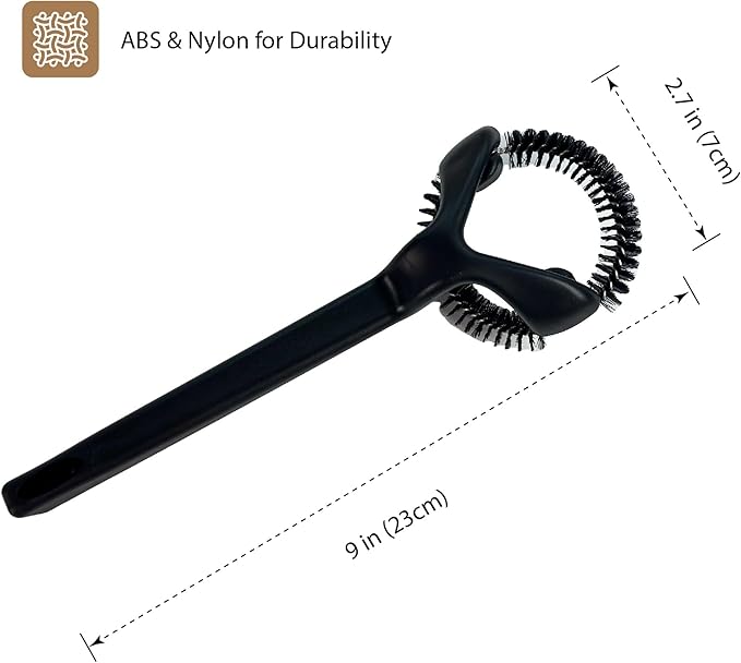 Espresso Machine Cleaning Brush for 58mm Grouphead, Detachable 360° Nylon Cleaning Bristles