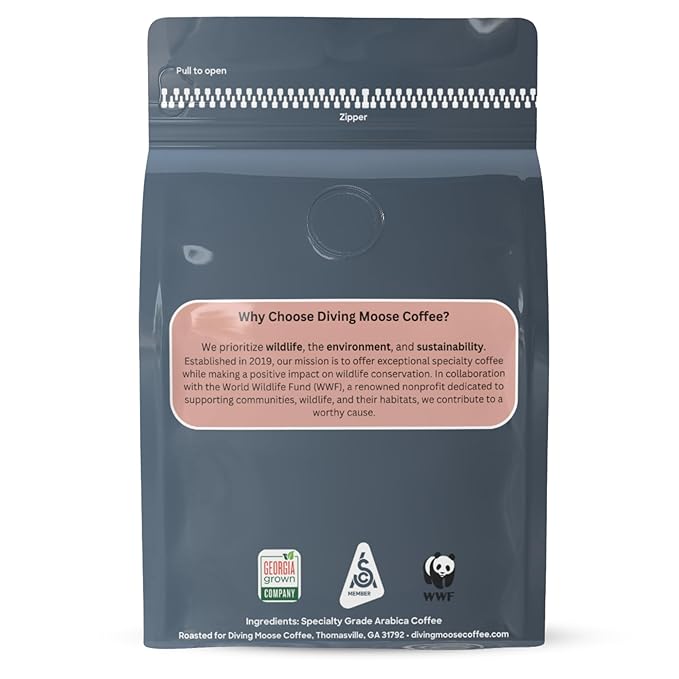 Diving Moose Coffee - The Rhinoceros Sumatra Gayo USDA Organic Medium Dark Roast (16oz / 1 LB) - Bakers Chocolate Raspberry Specialty Grade 100% Arabica Small-Batch Roasted to Order Smooth Not Bitter