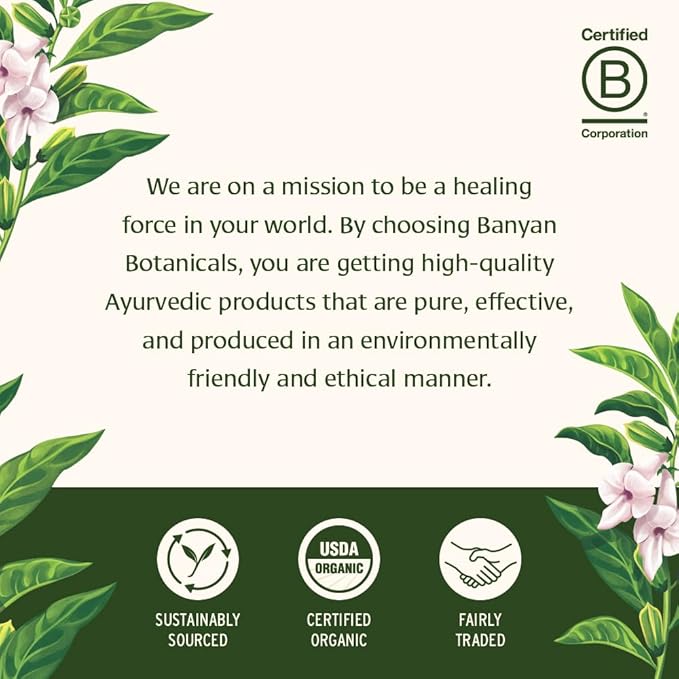 Banyan Botanicals Ashwagandha Latte – Caffeine-Free Organic Herbal Latte Mix – Instant Herbal Adaptogen Drink for Energy, Relaxation, and Nourishment* – 4.2 oz – Non-GMO Sustainably Sourced Vegan