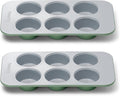 Caraway Nonstick Ceramic 6 Cup Muffin Pan Duo – Non-Toxic, PTFE & PFOA Free – Oven Safe – Aluminized Steel Core – Small Muffin Pan for Baking Cupcakes, Muffins & More - Sage