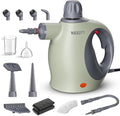 Multi-Surface Handheld Pressurized Steam Cleaner with 13 PCS Accessory ，Portable Steamer for Cleaning, Multipurpose Steam Cleaner for Home/Car/Bathroom/Grease/Upholstery/Floor/Grout and More (Green)