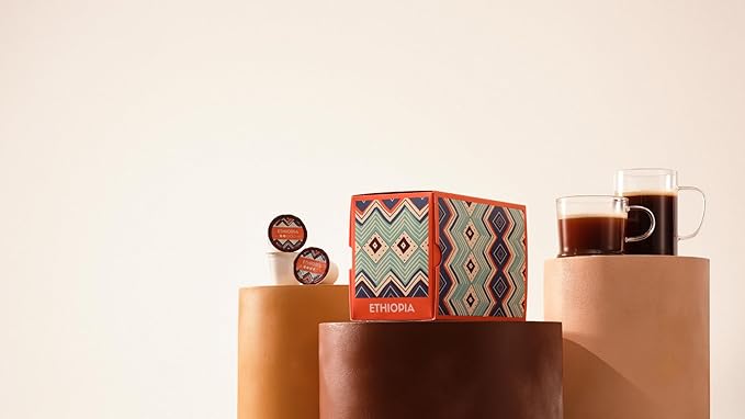 Atlas Coffee Club Coffee Pods – Light Roast, Single-Origin Ethiopia, 24 Count – Compatible with Keurig K-Cup Brewers – 100% Recyclable, Premium Arabica Coffee