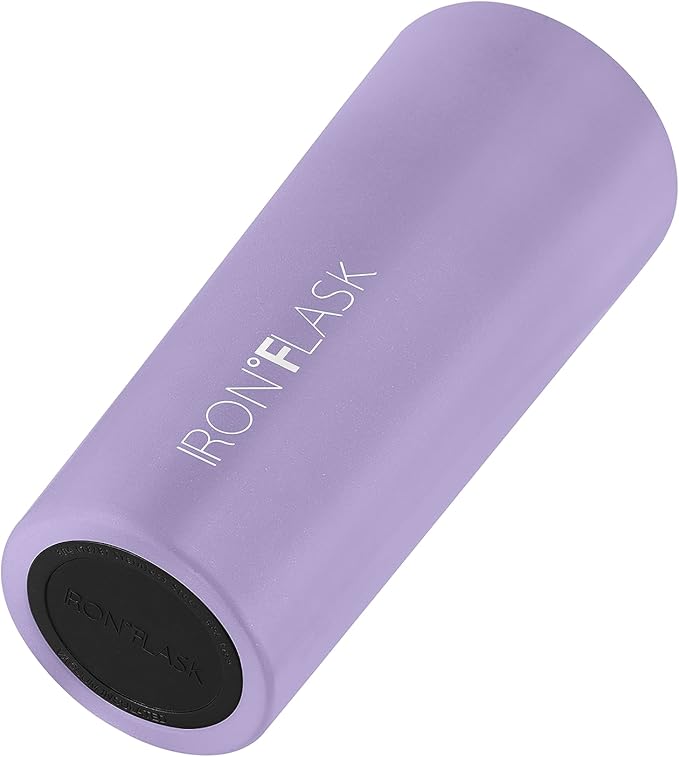 IRON °FLASK Classic Tumbler - Vacuum Insulated Stainless Steel Water Bottle, Double Walled, Drinking Cup, Insulated Travel Mug (Lavender, 24 oz Solid Lid)