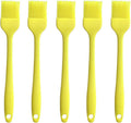 Silicone brush, Oil Brush for BBQ Kitchen Cooking Baking and Grilling (5 PCS,yellow)