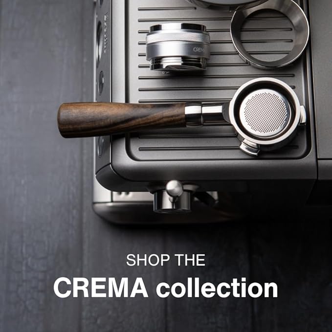 Crema Coffee Products 51mm Hand Tamper & Coffee Distributor|Compatible with Delonghi Dedica & La Specialista Portafilter|Double-Sided,Adjustable Depth Tool|Made with Durable 304 Stainless Steel|Silver