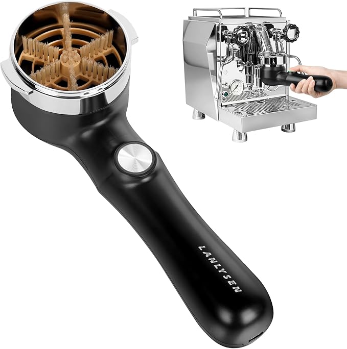 58mm Espresso Coffee Machine Electric Cleaning Brush Espresso Machine Cleaning Brush 360° Totally Enclosed Cleaning for E61, Flair 58, ECM, Rocket, Sanremo, Synesso, Slayer, VBM