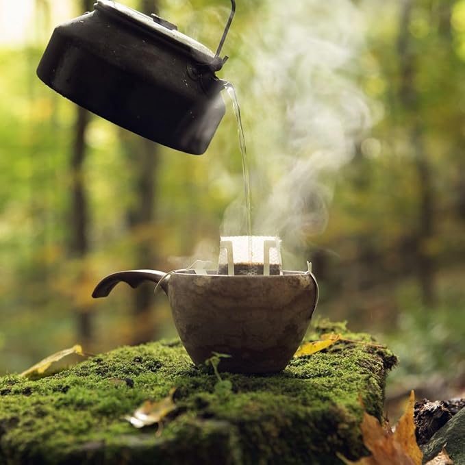 Tribo Coffee Single-Serve Portable Pour Over Drip Coffee - Campfire Blend - 10 Servings (Medium-Dark Roast)