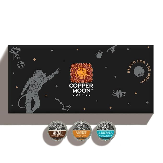 Copper Moon Single Serve Coffee Pods For Keurig K-Cup Brewers, Flavored Variety Pack (Hawaiian Hazelnut, Southern Pecan, Super Mocha), 60 Count