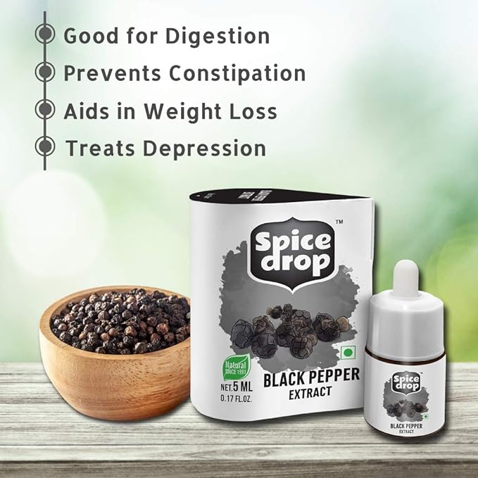 Spice Drop Variety Combo Pack Of 7 |Chai Masala, Cardamom, Ginger, Lemongrass, Cinnamon, Clove, And Black Pepper Extract| Vegan | Natural Extracts |180 Drops Each | 0.17 Oz * Set Of 7
