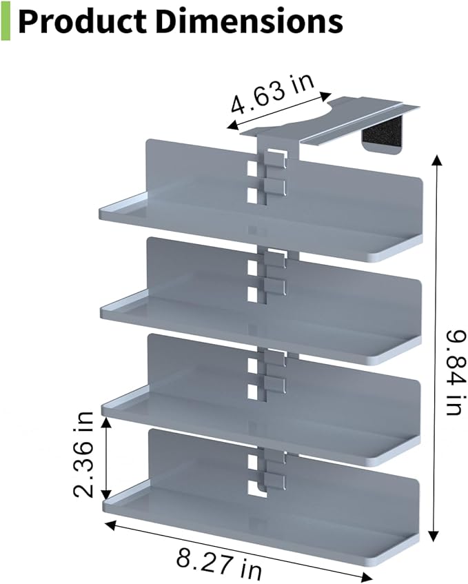 Flavor Storage Holder Compatible With Ninja Thirsti Max, Side-mounted 4-tier flavore water drops organiser, space-saving design, easy to access,Holds 20 Flavore Water Drops